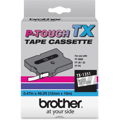 Brother Brother P-Touch White on Clear Tape