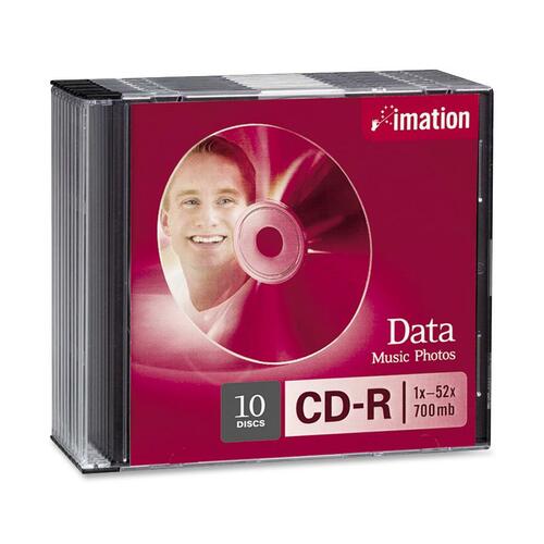 Imation CD Recordable Media - CD-R - 52x - 700 MB - 10 Pack Jewel Case