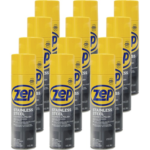 Zep Commercial Stainless Steel Polish, 14oz, 12/CT,