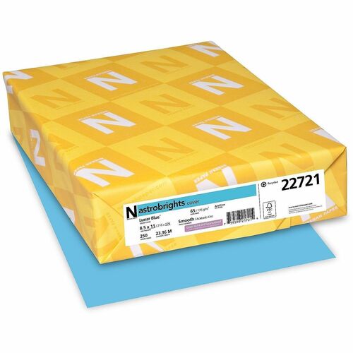 Wausau Papers Cardstock, 65 lb, 8-1/2"x11", 250/PK, Lunar