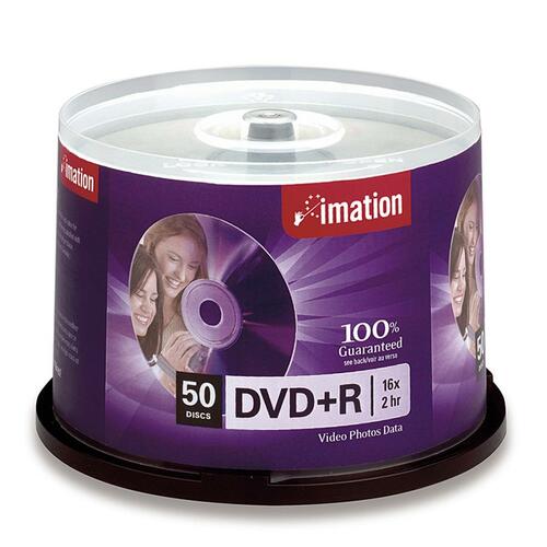 Imation DVD Recordable Media - DVD+R - 16x - 4.70 GB - 50 Pack Spindle