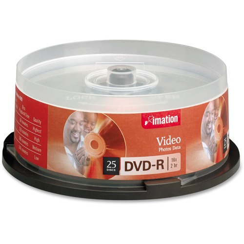 Imation DVD Recordable Media - DVD-R - 16x - 4.70 GB - 25 Pack Spindle