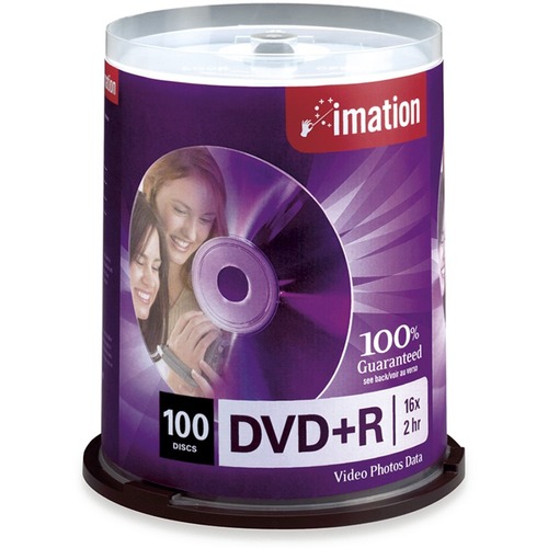 Imation Imation DVD Recordable Media - DVD+R - 16x - 4.70 GB - 100 Pack Spindl