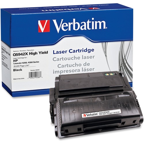 Verbatim HP Q5942X High Yield Remanufactured Laser Toner Cartridge