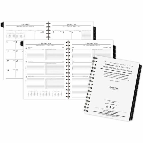 At-A-Glance Executive Weekly/Monthly Planner Appointment Section Refil