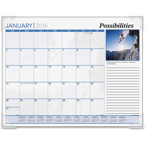 At-A-Glance Inspirational Monthly Desk Pad Calendar