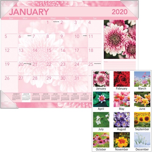 At-A-Glance Antique Floral Desk Pad Calendar
