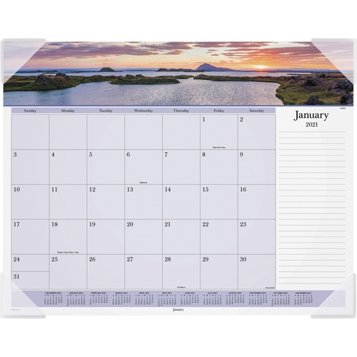 At-A-Glance Images Of The Sea Monthly Desk Pad Calendar