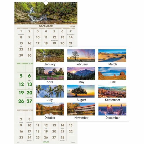 At-A-Glance At-A-Glance Scenic 3-Months Per Page Panoramic Wall Calendar