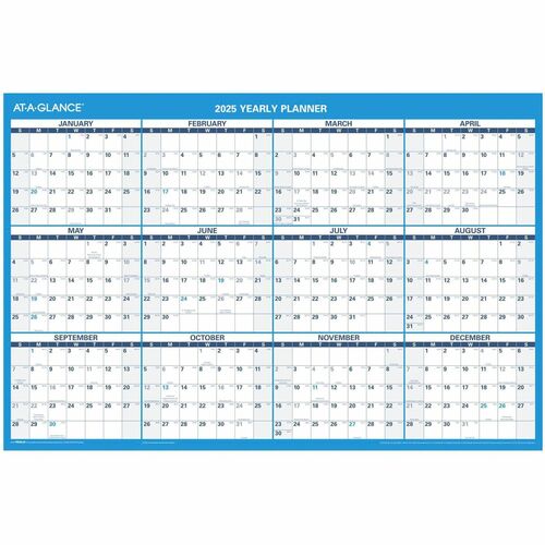 At-A-Glance At-A-Glance Erasable Yearly Horizontal Wall Planner