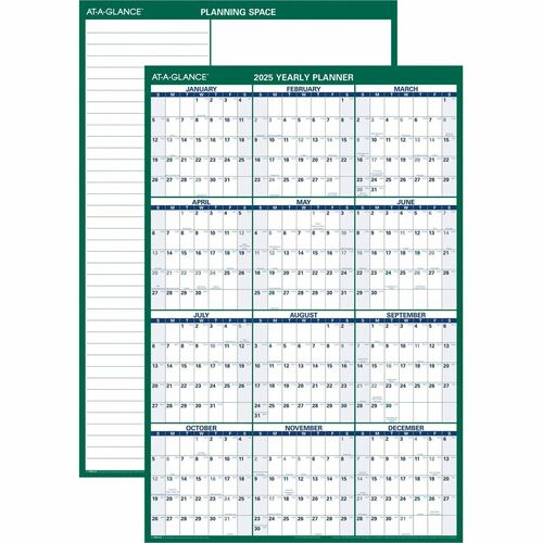At-A-Glance At-A-Glance Yearly Erasable Vertical Wall Planner