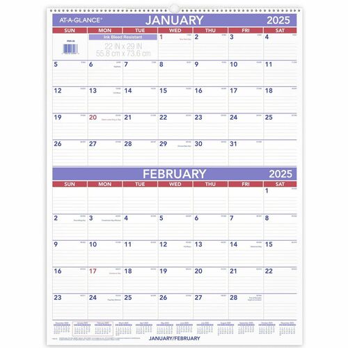 At-A-Glance At-A-Glance Two Month Per Page Wall Calendar