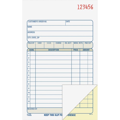 Adams Adams Carbonless Sales Order Books