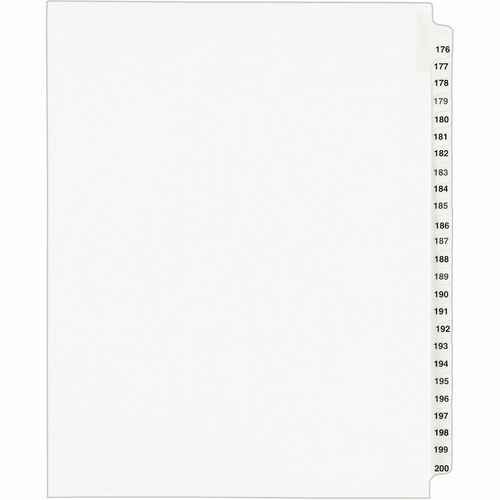 Avery Avery Legal Exhibit Reference Divider