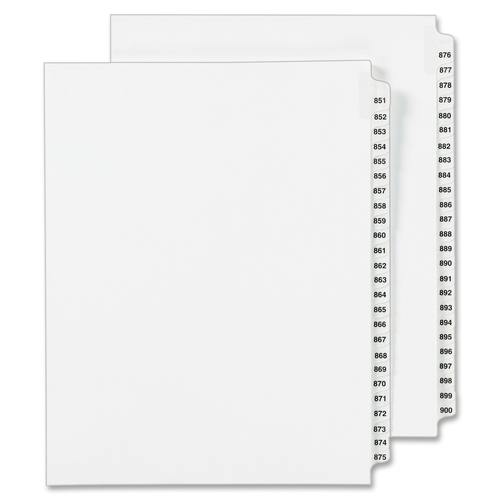 Avery Avery Side Tab Legal Exhibit Index Dividers