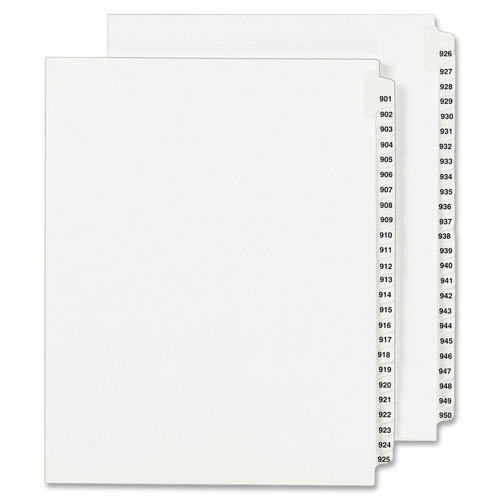 Avery Avery Side Tab Legal Exhibit Index Dividers
