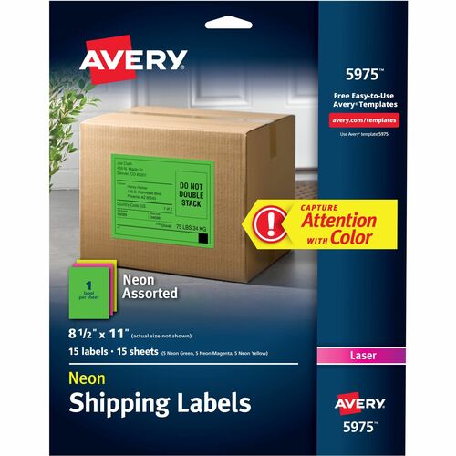 Avery Avery Neon Rectangle Laser Label