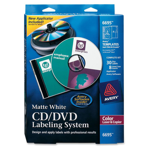 Avery Avery Matte White CD/DVD Design Kit