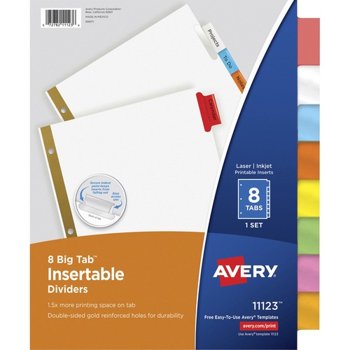 Avery Avery WorkSaver Big Tab Insertable Tab Divider