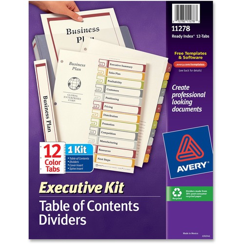 Avery Avery ReadyIndex Executive Index Divider Kits