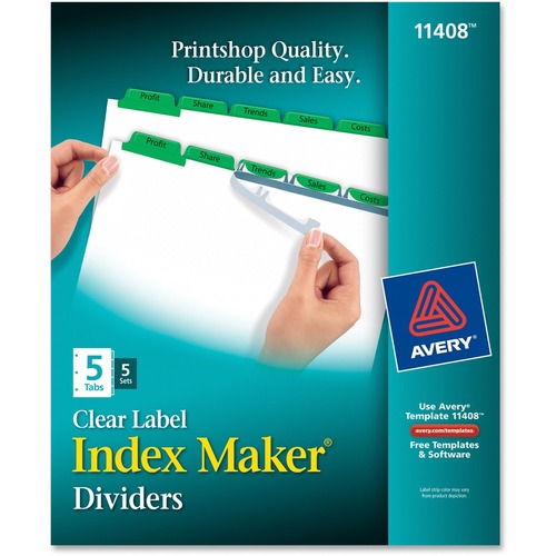 Avery Avery Index Maker Punched Clear Label Tab Divider