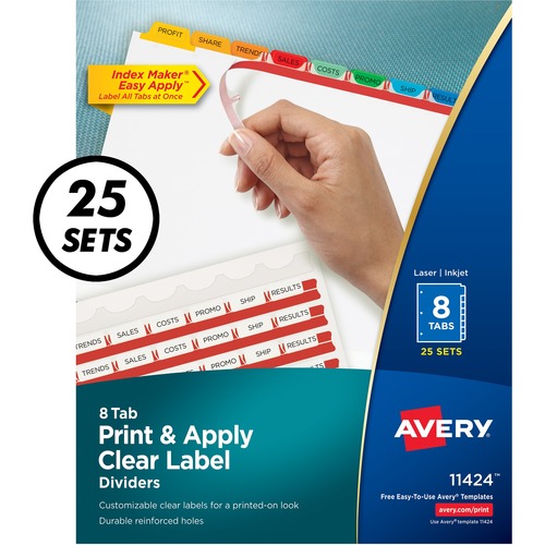 Avery Avery Index Maker Punched Clear Label Tab Divider