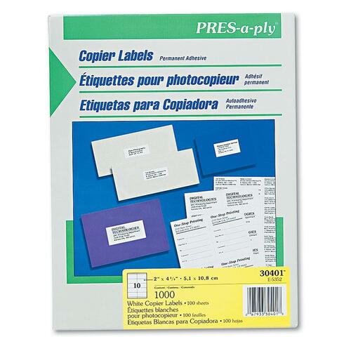 AVERY 30401 AVE30401  COPIER DRY (PAP) 2x4.25 *1M/BX