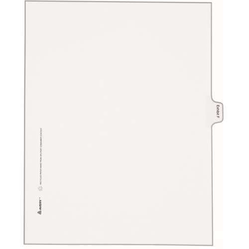 Avery Avery Legal Exhibit Index Divider