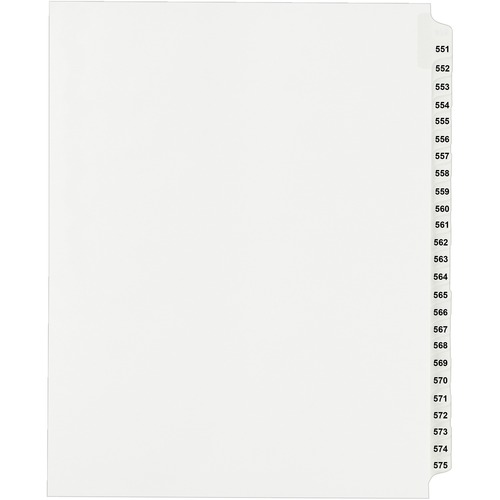 Avery Avery Side Tab Collated Legal Index Divider