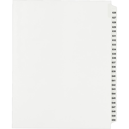 Avery Avery Side Tab Collated Legal Index Divider