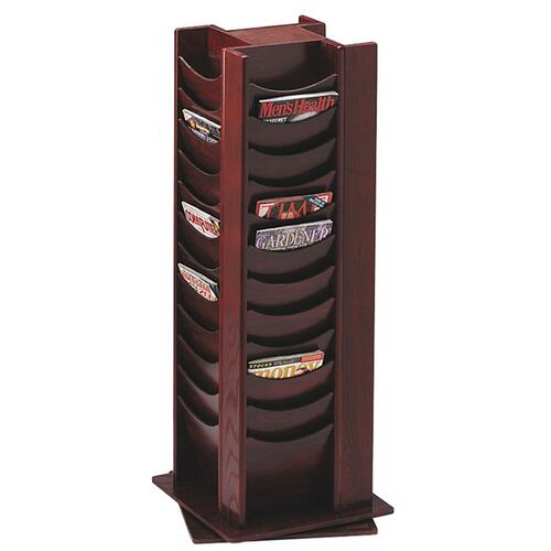 Buddy Buddy 48 Pockets Wood Rotating Literature Rack