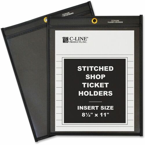 C-Line C-line Stitched Shop Ticket Holders with Black Backing