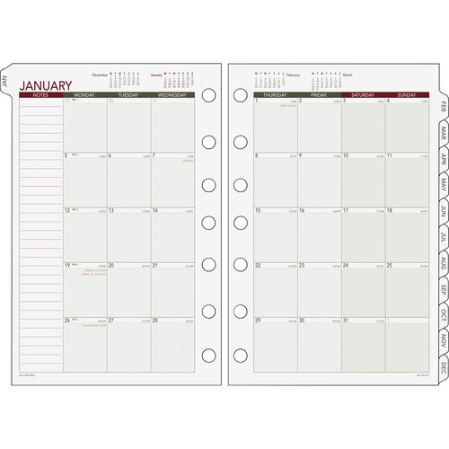 Day Runner Express Month-In-View Dated Calendar Refill