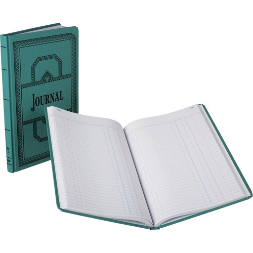 Boorum & Pease Blue Canvas Book, Journal-Ruled Printed Manual