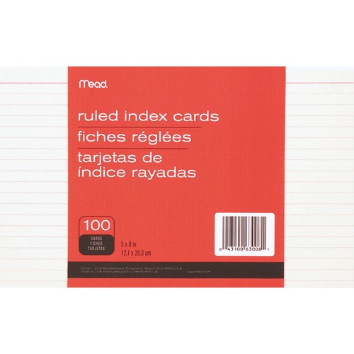 Mead Printable Index Card