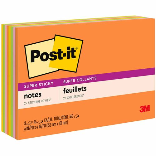 Post-it Super Sticky Electric Glow Coll. Notes