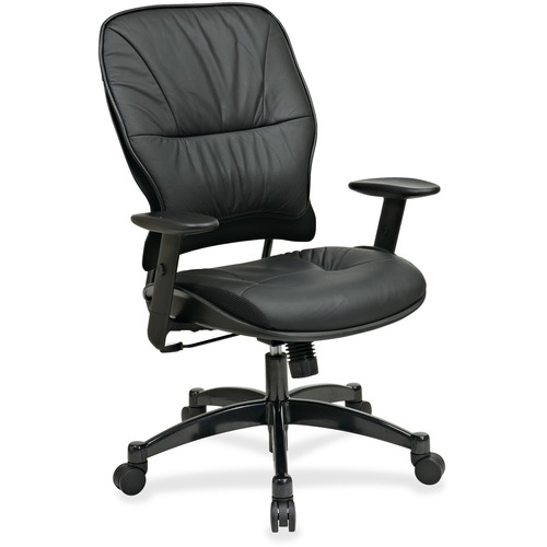 Office Star Space 2900 Leather Managerial Mid-Back Chair