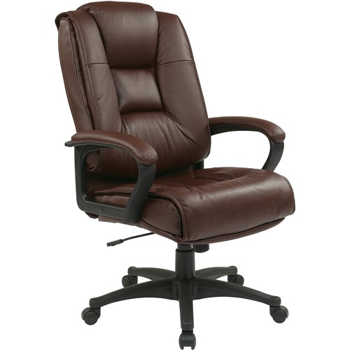 Office Star Office Star EX5162 Deluxe High Back Executive Leather Chair