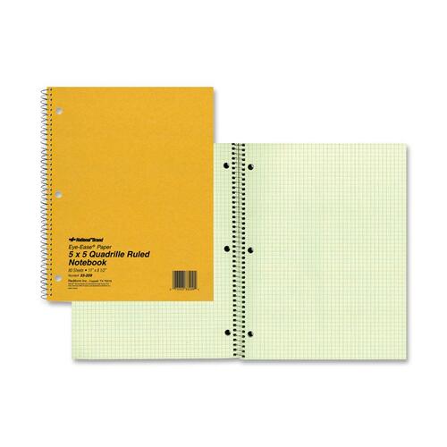 Rediform Rediform National Green Eye Ease Wirebound Quad Notebook