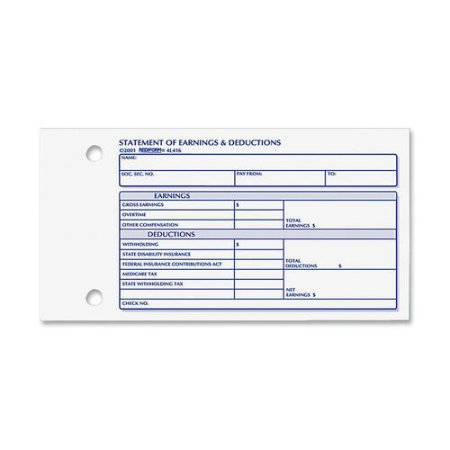 Rediform Statement of Earnings/Deductions Forms