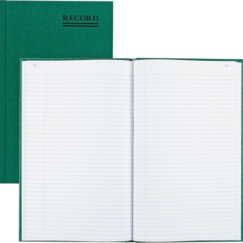 Rediform Green Bookcloth Margin Record Books