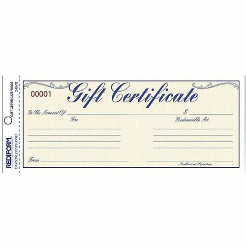 Rediform Gift Certificates With Envelopes