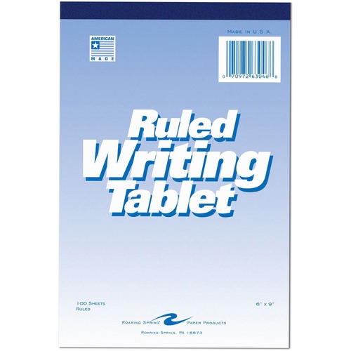 Roaring Spring Ruled Writing Tablet
