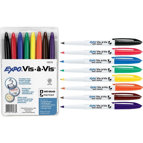 Expo Vis--Vis Wet Erase Overhead Transparency Markers