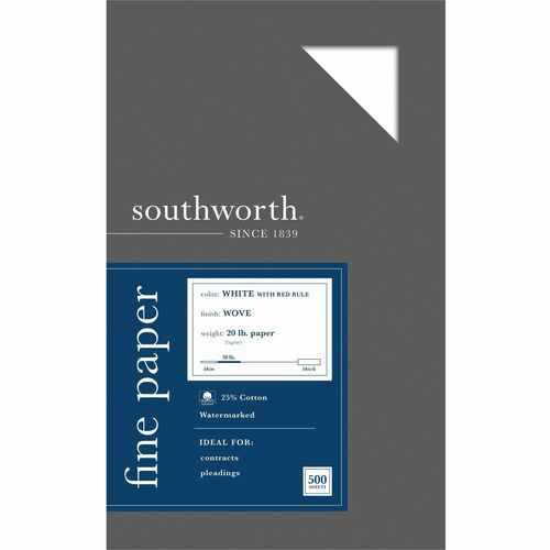 Southworth Southworth Red Ruled Business Paper