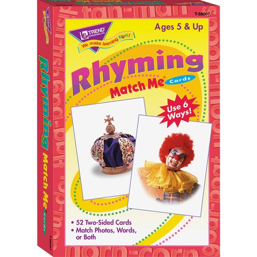 Trend Trend Trend Rhyming Match Me Flash Cards