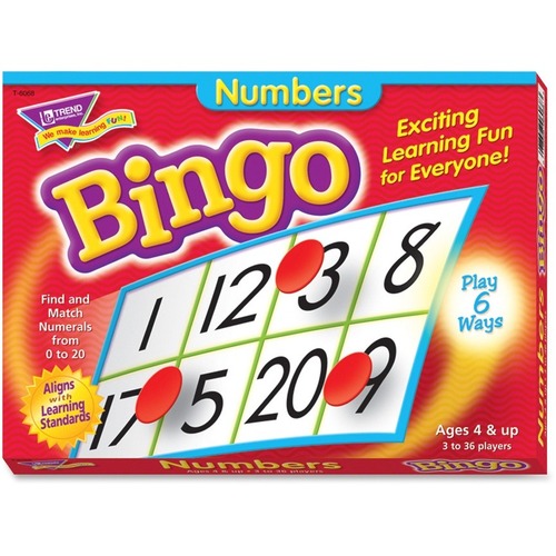 Trend Numbers Learner's Bingo Game