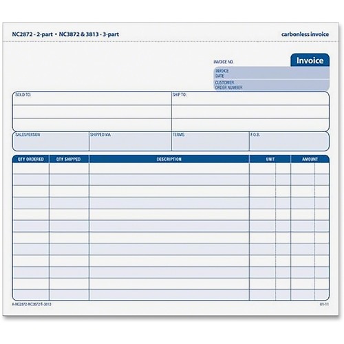 TOPS TOPS Black Image Carbonless Invoice Forms