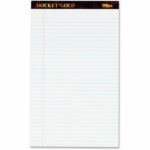TOPS Docket Gold Legal Ruled White Legal Pads