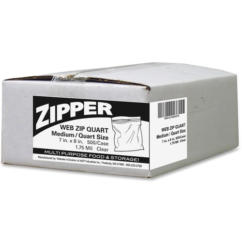 Webster Zipper Quart Size Freezer Bag